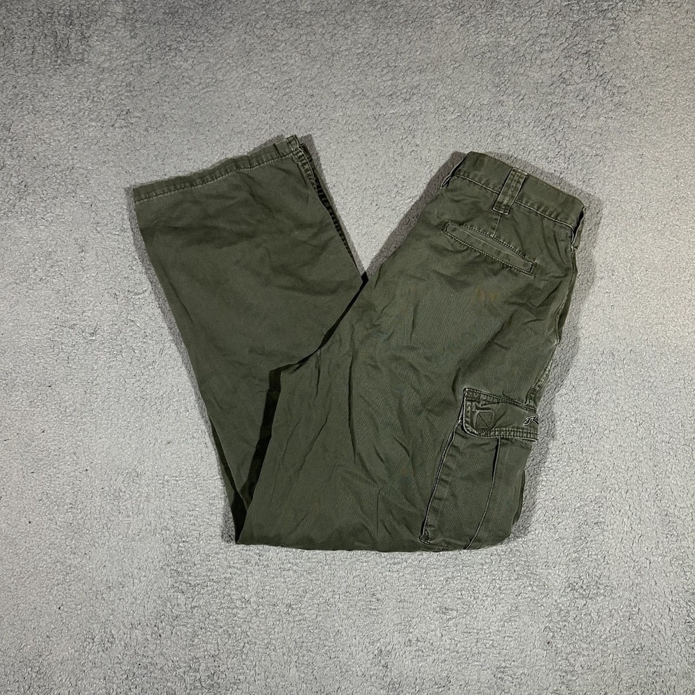 Vintage Rusty Baggy Cargo Pants Men's Size 30 Olive Green #3285